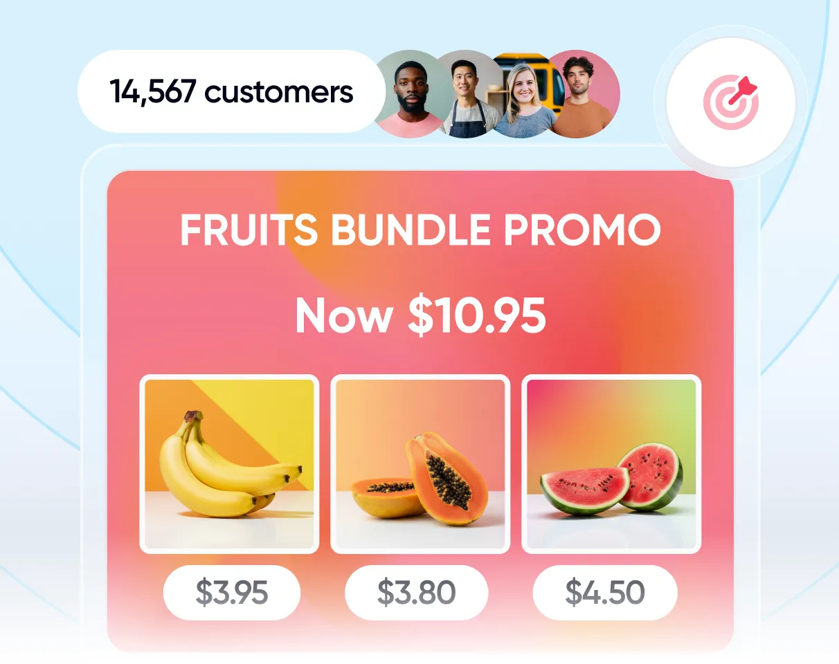 Targeted promotions mockup